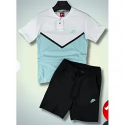 Nike Tech Fleece Γαλάζιο/Μαύρο Καλοκαιρινό Σέτ Nike Tech Fleece Γαλάζιο/Μαύρο Καλοκαιρινό Σέτ