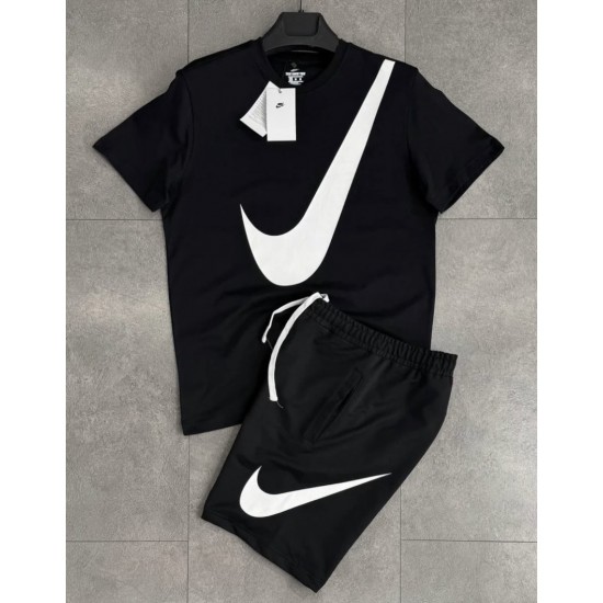 Nike Tech Fleece Άσπρο/Μαύρο Καλοκαιρινό Σέτ Nike Tech Fleece Άσπρο/Μαύρο Καλοκαιρινό Σέτ